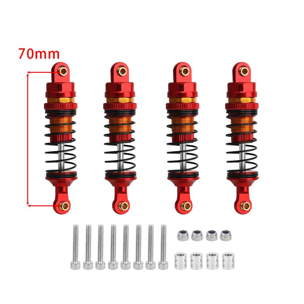 LonZeXy 4PCS Aluminum Oil Shock Absorber 70/80/90/100/110/120mm Adjustable Damper For Axial SCX10 I II III TRX4 D90 1/10 RC Rock Crawler Upgrade Parts