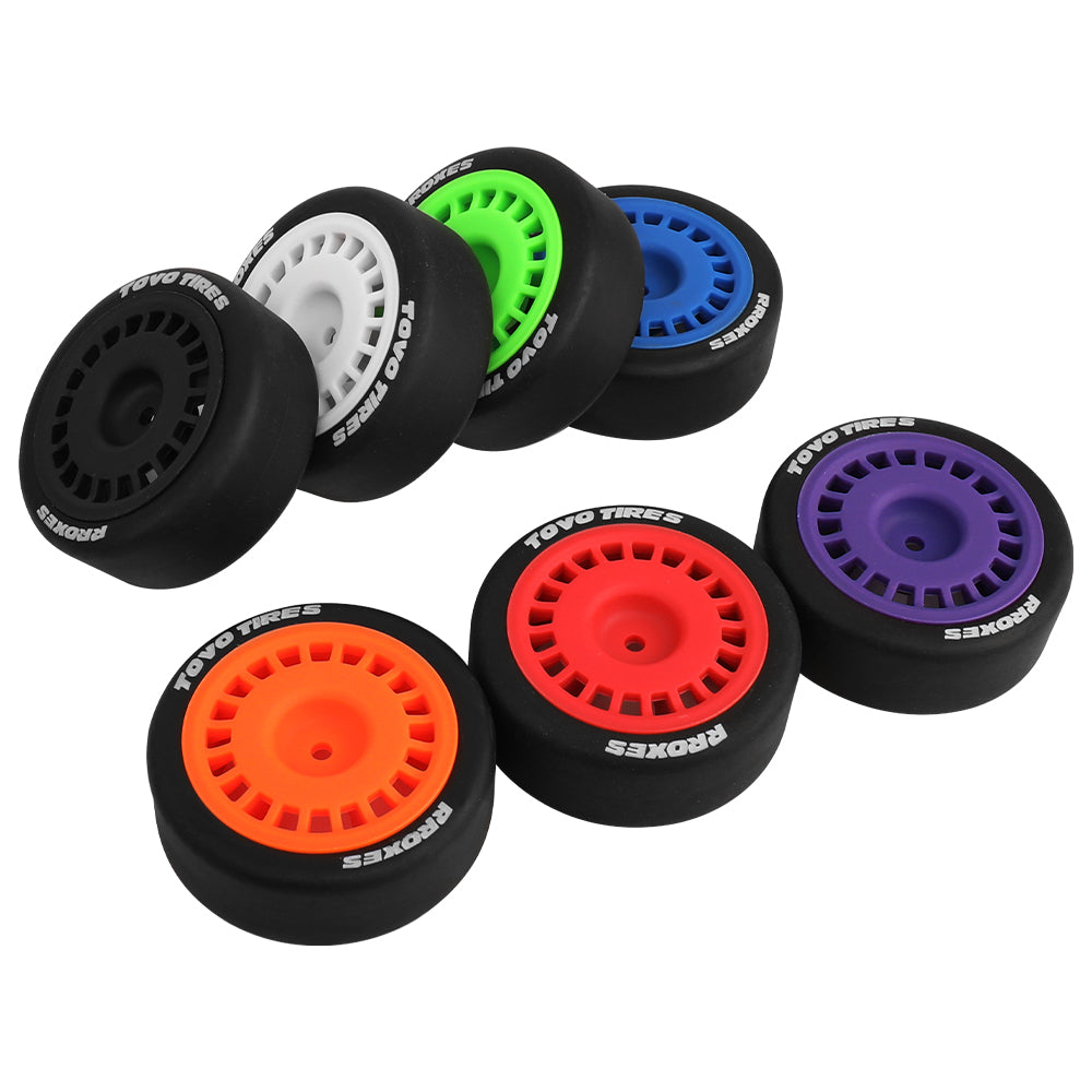 1/10 RC On-Road Car Wheels 38g Drift Rubber Tires Multi-Color Rim RC Racing Upgrade Accessories