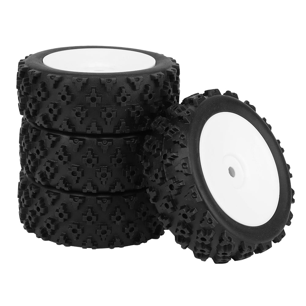 1/10 RC Off-Road Buggy Wheels 72.4g Knobby All-Terrain Rubber Tires Multi Color Rim RC Car Upgrade Parts
