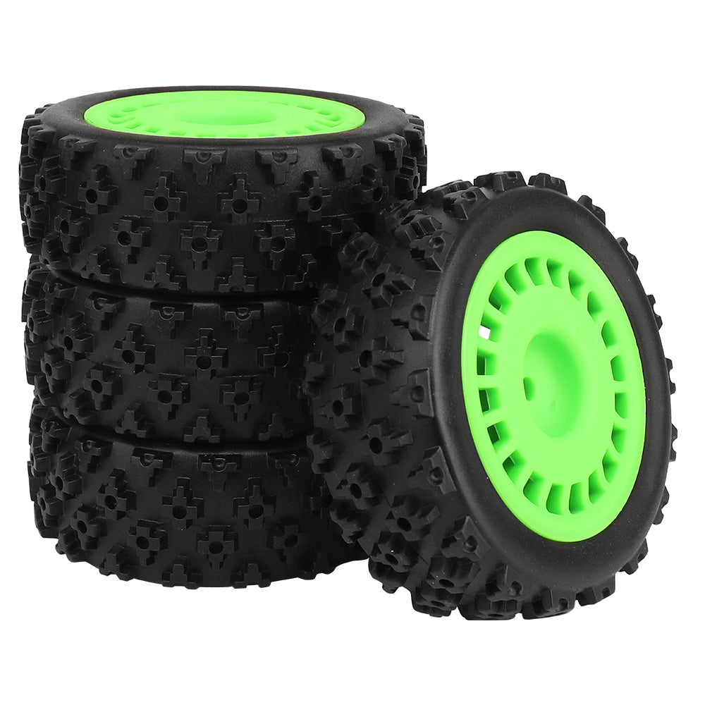 1/10 RC Off-Road Buggy Wheels 38.4g Knobby Rubber Tires Multi Color Rim RC Car Upgrade Parts