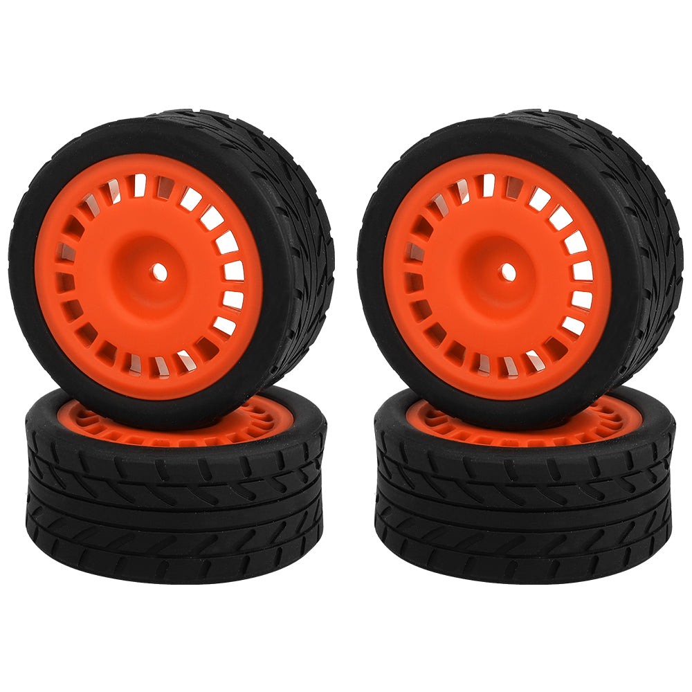 1/10 RC On-Road Car Wheels 37.2g Street Rubber Tires Multi-Color Rim RC Racing Upgrade Accessories