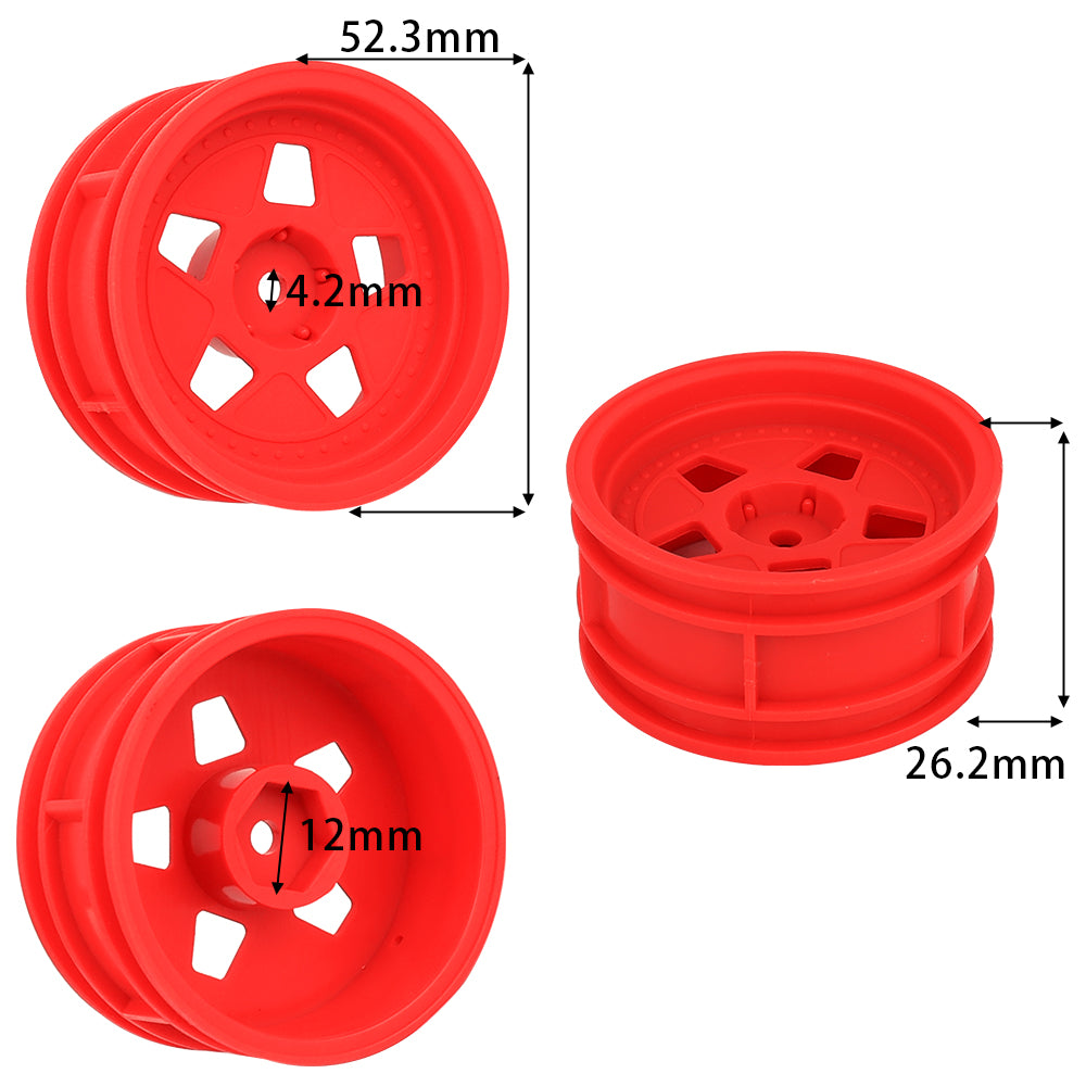 1/10 RC On-Road Car Plastic Wheel Rims Style B 47g 12mm Hex Multi Color Empty Hubs RC Modification Parts