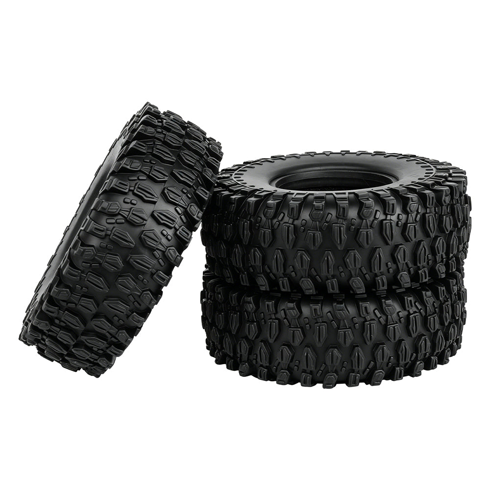 LonZeXy 1.9 Inch Rubber Tires For 1/10 RC Crawler, Outer Diameter 111mm Off Road Climbing Car Tyres Replacement Parts For SCX10 TRX4