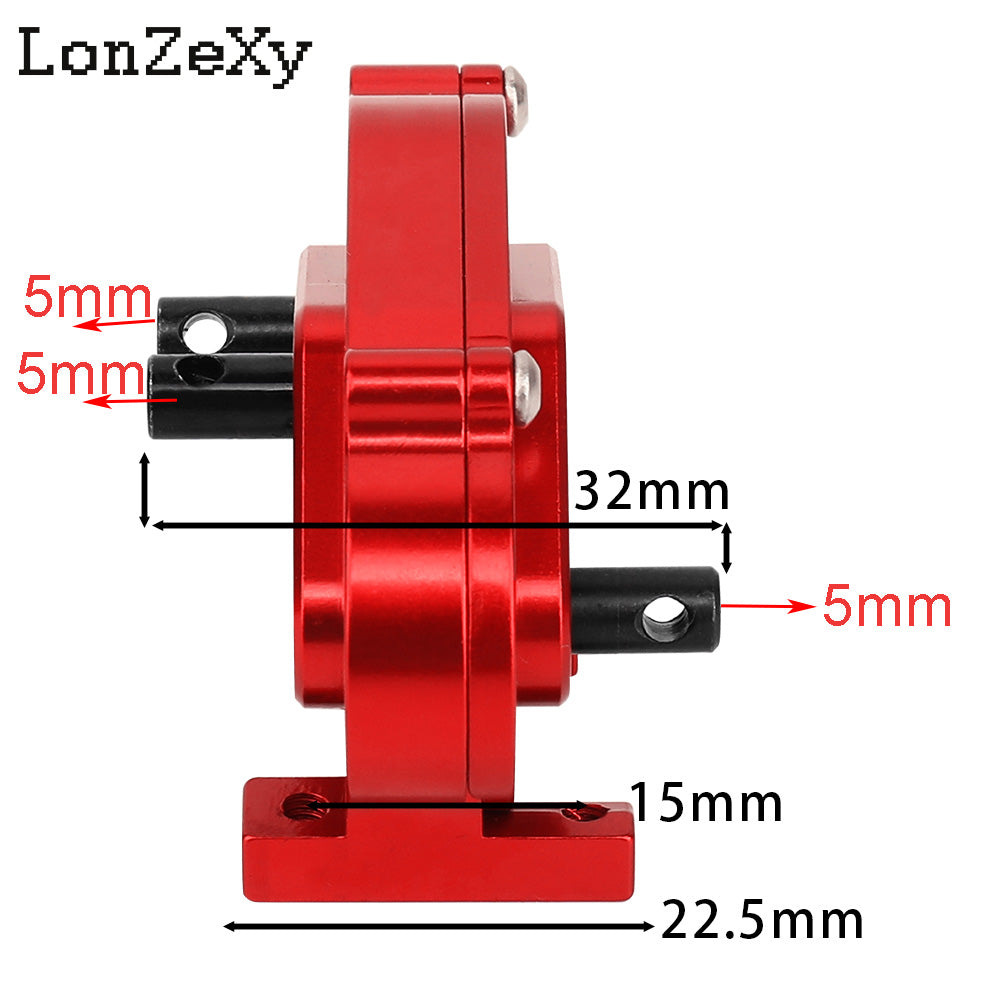 LONZEXY 2 Gearbox Transmission+Gear Skid Plate fo SCX10 I II III Capra TRX4