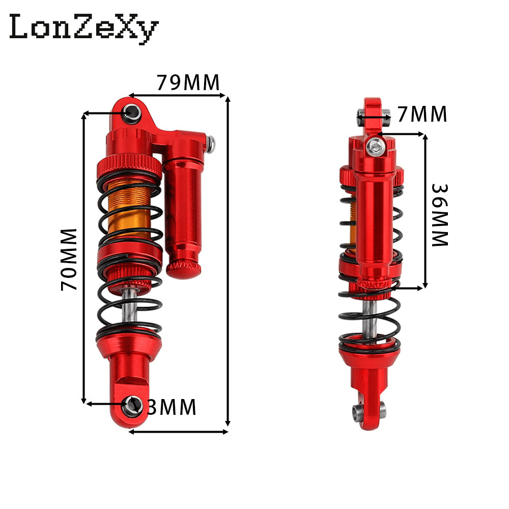 LONZEXY Metal Shock Damper Set for 1/10 Tamiya 4pcs