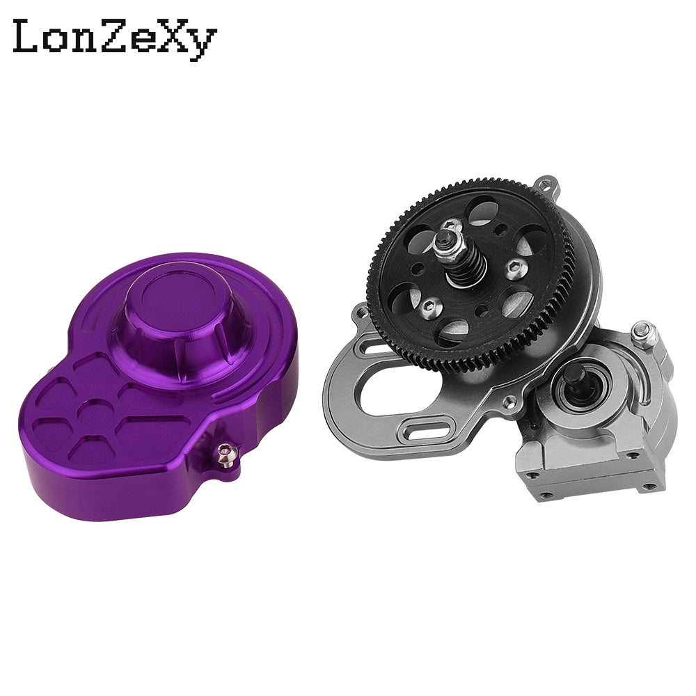 LONZEXY Complete Metal Transmission Gearbox+Gear for SCX10