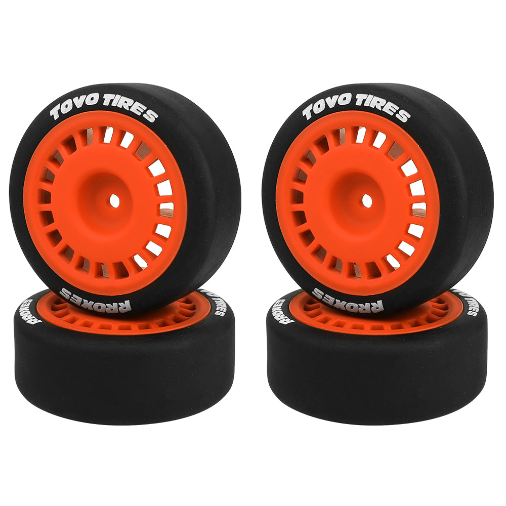 1/10 RC On-Road Car Wheels 38g Drift Rubber Tires Multi-Color Rim RC Racing Upgrade Accessories