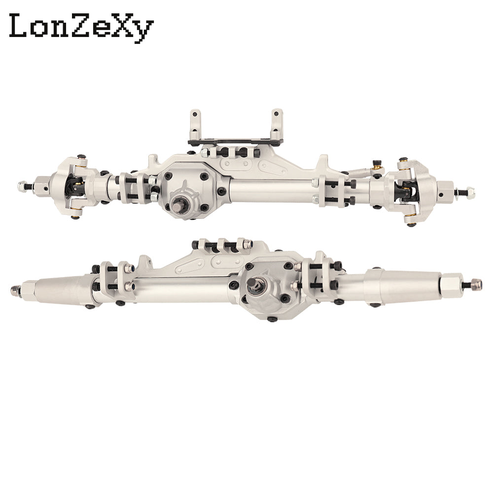 LONZEXY Complete Metal Front / Rear Axle Set for 1/10 RC Rock Crawler Axial Wraith