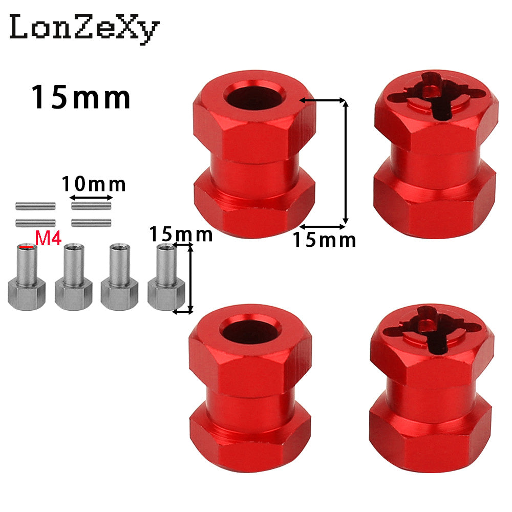 LONZEXY 4pcs 15mm/20mm/25mm Wheel Adapter for 1/10 TRX4 Scx10