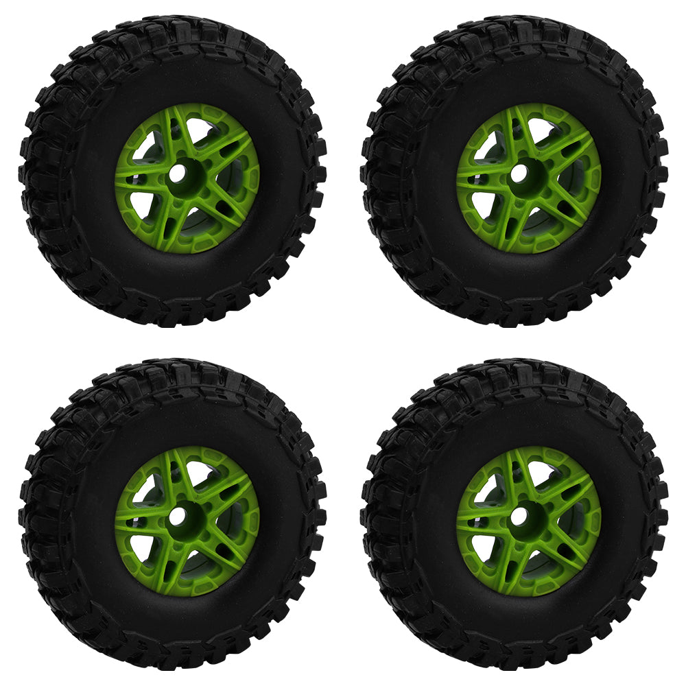 LonZeXy 1.0 inch Plastic Wheel Hub Rims or with Rubber Tires 4PCS For 1/24 SCX24 1/28 RC Off-Road Buggy Mini Model Truck 29.6mm Diameter Colorful RC Car Replacement Parts Style K