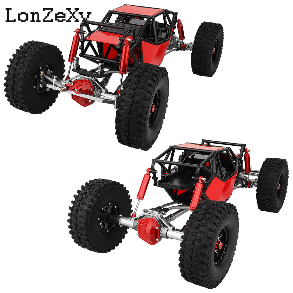 LONZEXY Wheelbase 310mm Frame Chassis+Nylon Tube Roll Cage for SCX10 TRX4(Wheels)