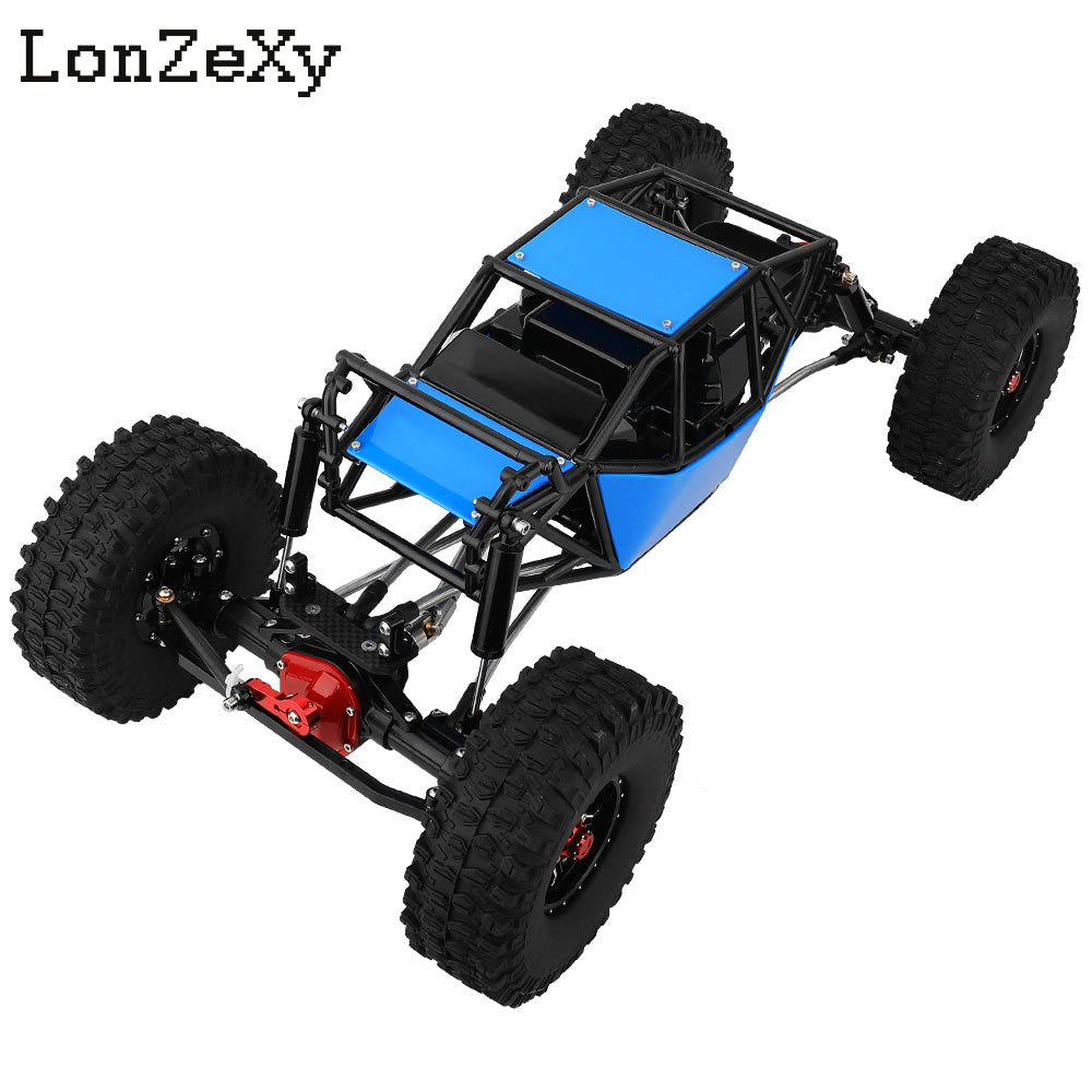 LONZEXY Wheelbase 310mm Frame Chassis+Nylon Tube Roll Cage for SCX10 TRX4(Wheels)