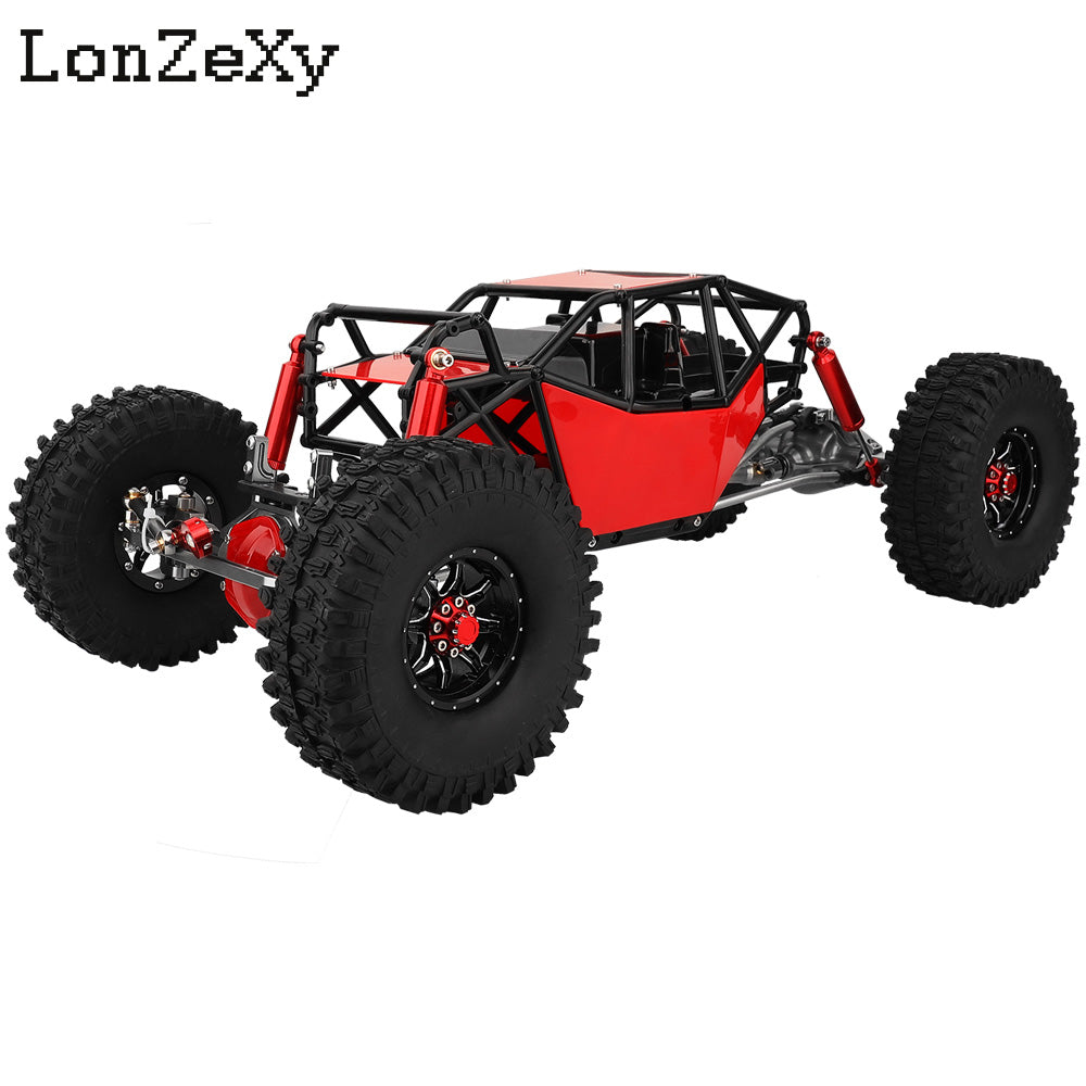 LONZEXY Wheelbase 310mm Frame Chassis+Nylon Tube Roll Cage for SCX10 TRX4(Wheels)