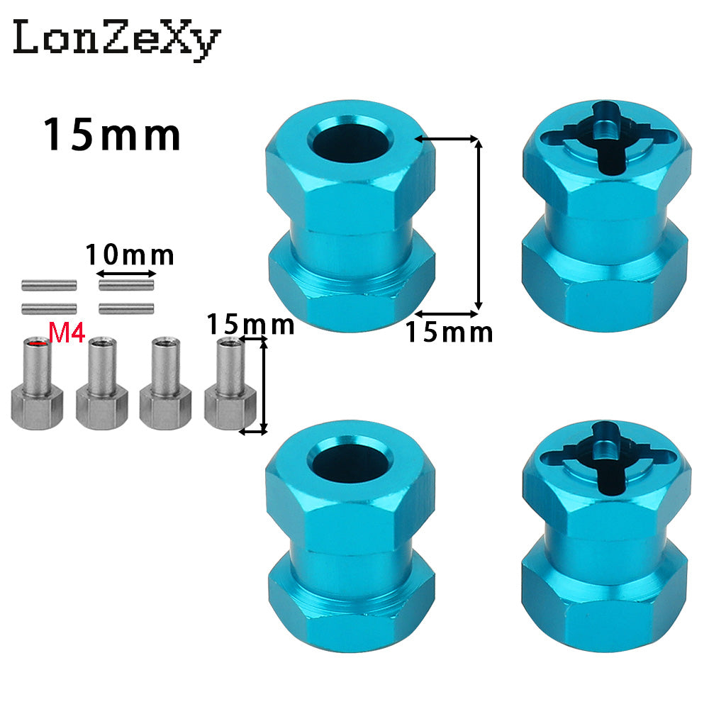 LONZEXY 4pcs 15mm/20mm/25mm Wheel Adapter for 1/10 TRX4 Scx10