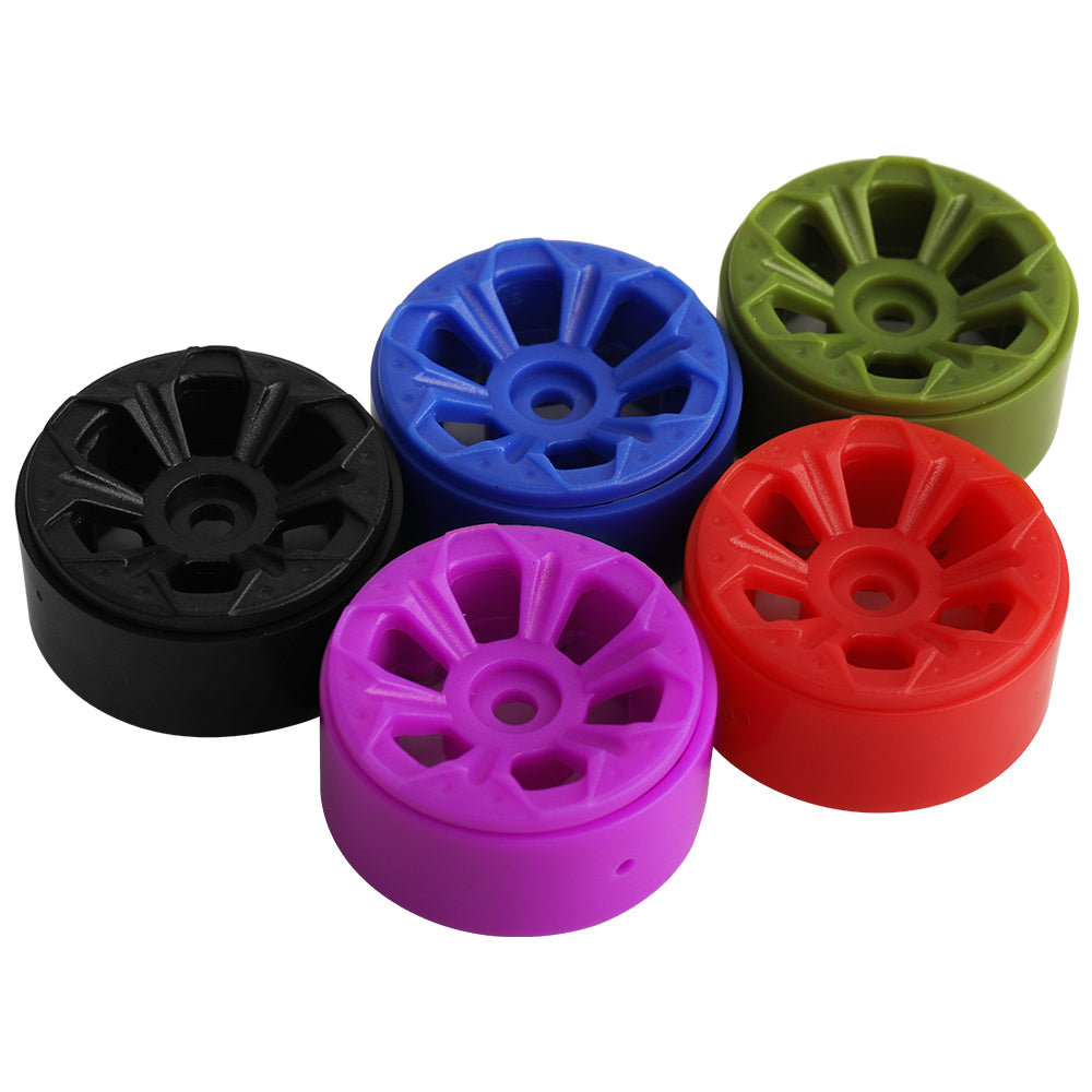 LonZeXy 1.0 inch Plastic Wheel Hub Rims or with Rubber Tires 4PCS For 1/24 SCX24 1/28 RC Off-Road Buggy Mini Model Truck 29.6mm Diameter Colorful RC Car Replacement Parts Style G