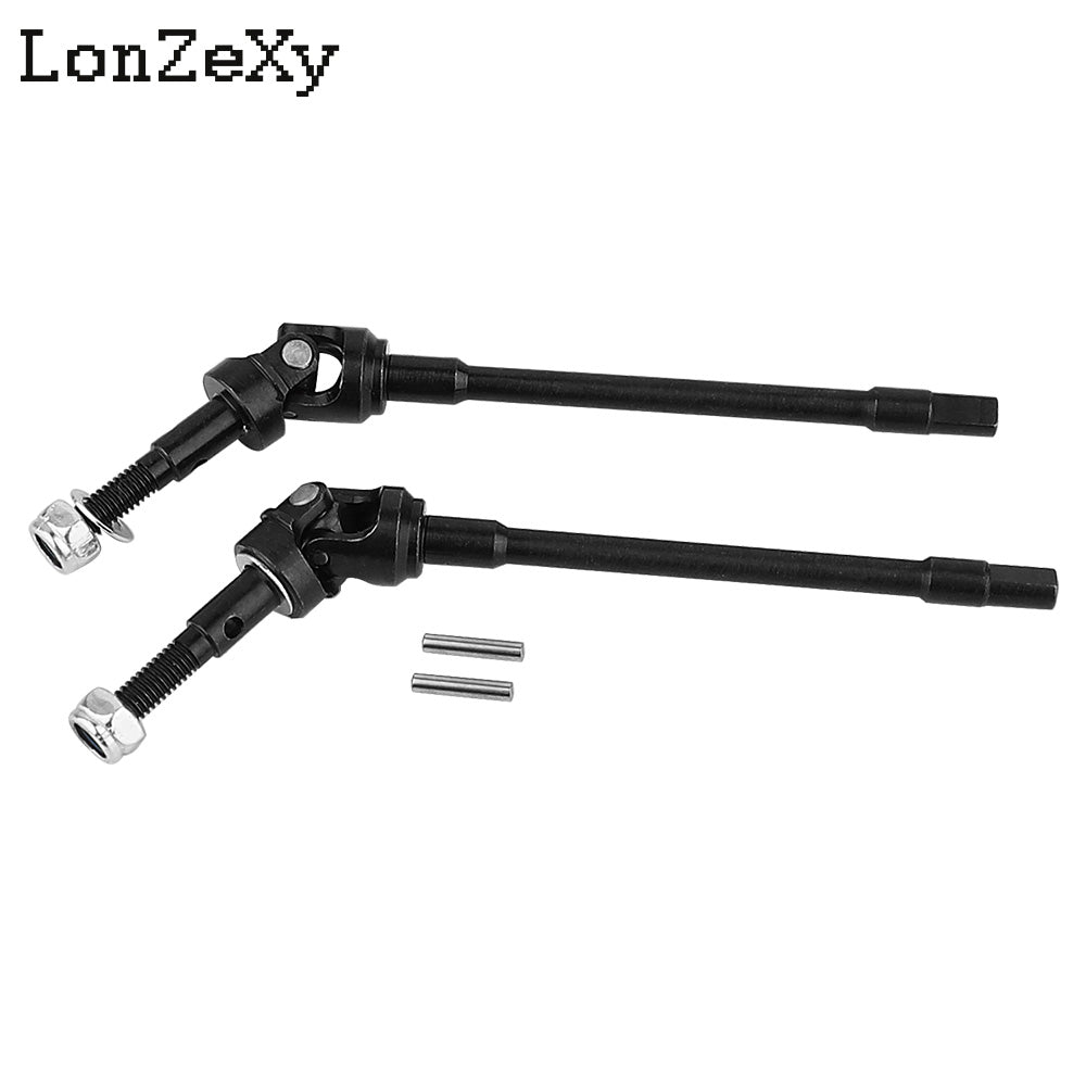 LONZEXY Front & Rear Steel Drive Shaft for SCX10 II
