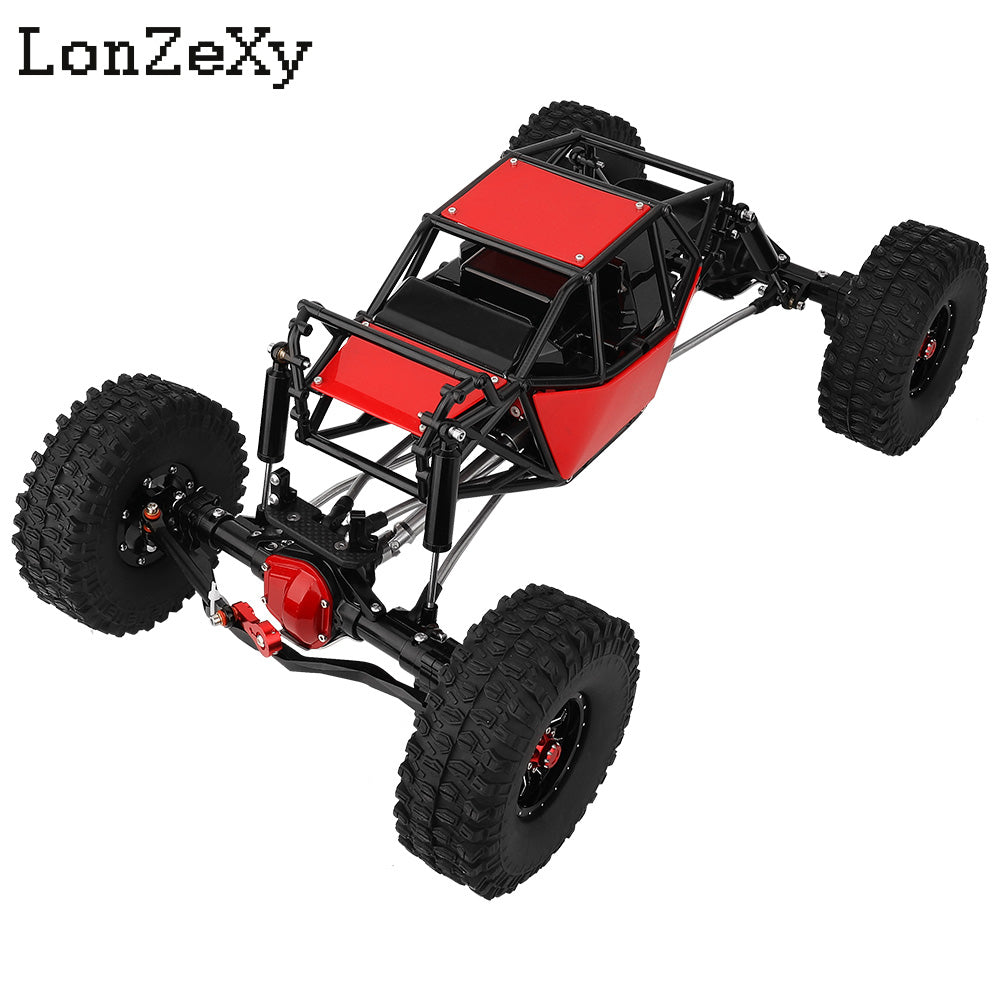 LONZEXY Wheelbase 310mm Frame Chassis+Nylon Tube Roll Cage for SCX10