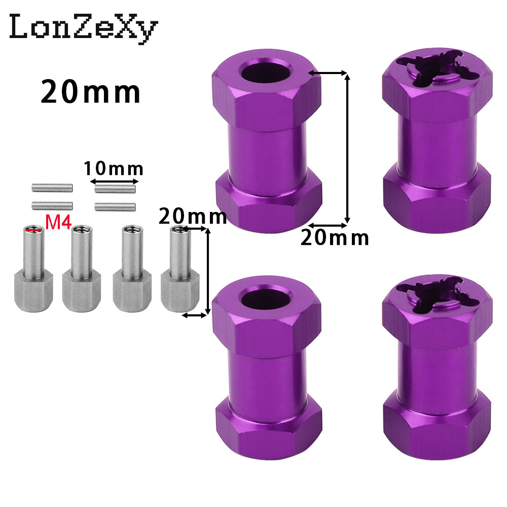 LONZEXY 4pcs 15mm/20mm/25mm Wheel Adapter for 1/10 TRX4 Scx10