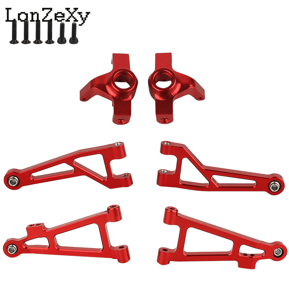 lLONZEXY Metal Steering Cup Upper+Lower Swing Arm Set for 1/14 Mjx Hyper Go