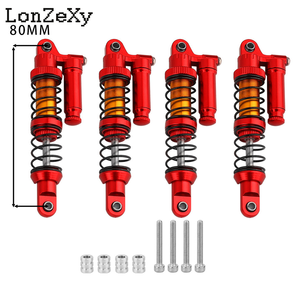 LONZEXY Metal Shock Damper Set for 1/10 Tamiya 4pcs