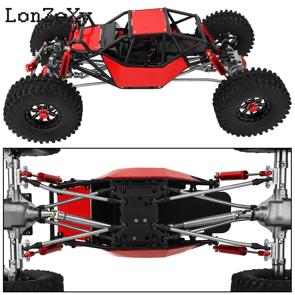 LONZEXY Wheelbase 310mm Frame Chassis+Nylon Tube Roll Cage for SCX10 TRX4(Wheels)