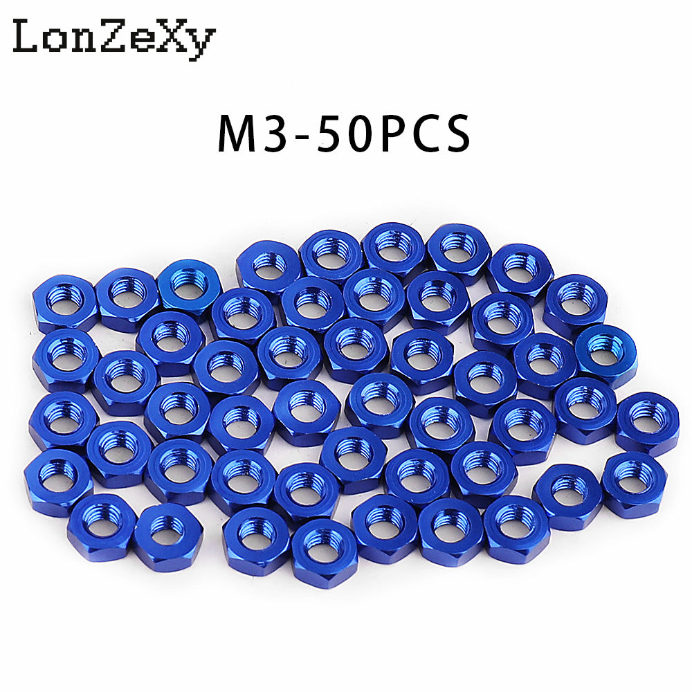 LONZEXY Hex Nut Stainless Steel 304(18-8) Metric Hexagon Nut 100 pcs