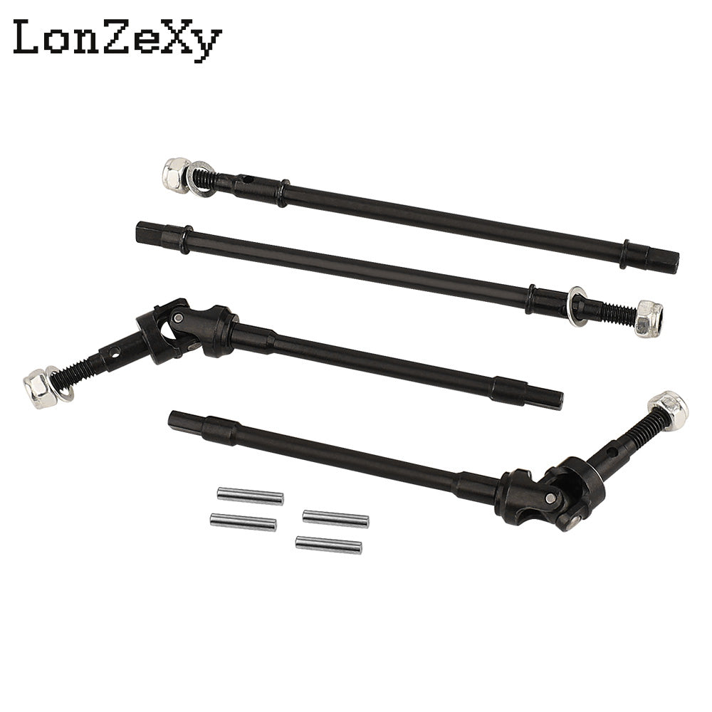 LONZEXY Front & Rear Steel Drive Shaft for SCX10 II