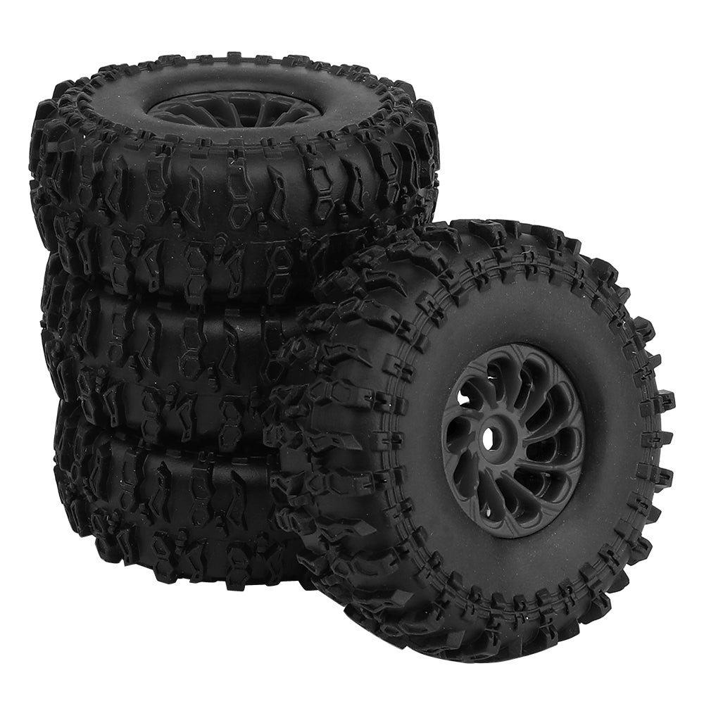 LonZeXy 1.0 inch Plastic Wheel Hub Rims or with Rubber Tires 4PCS For 1/24 SCX24 1/28 RC Off-Road Buggy Mini Model Truck 29.6mm Diameter Colorful RC Car Replacement Parts Style O
