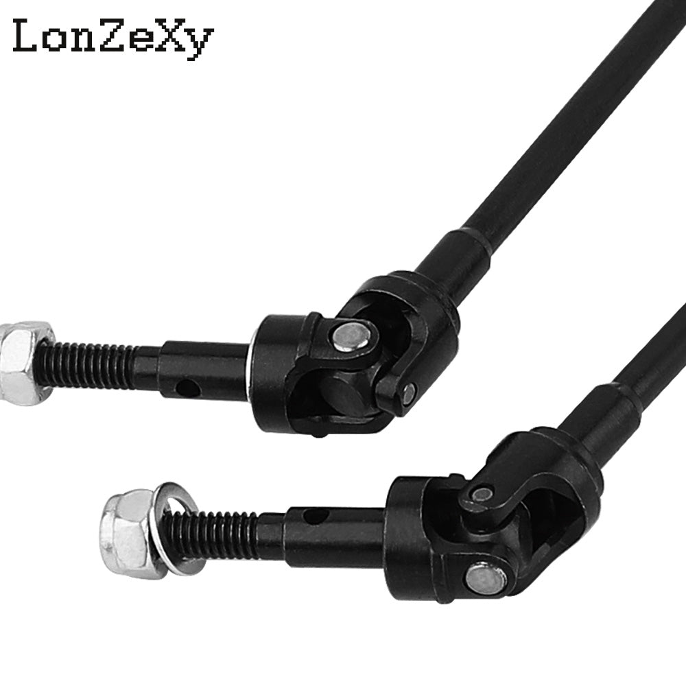 LONZEXY Front & Rear Steel Drive Shaft for SCX10 II