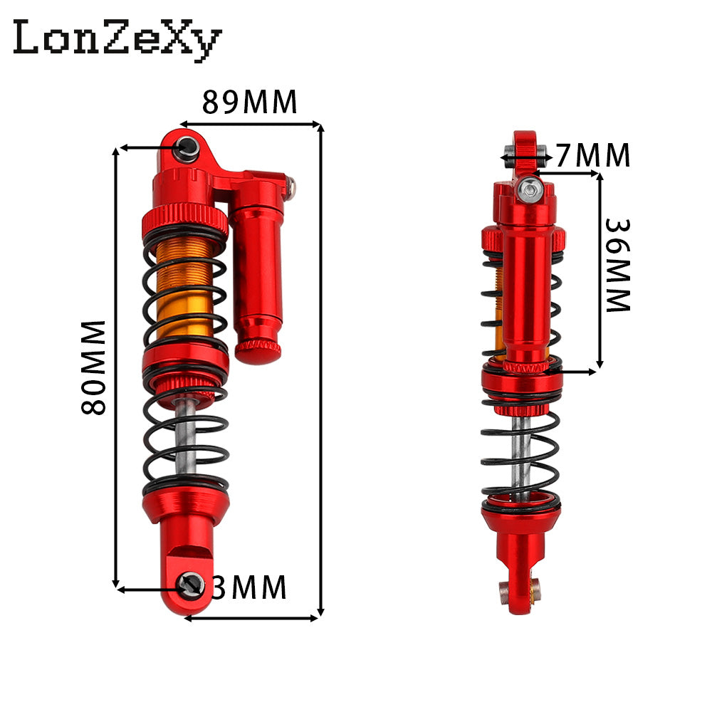 LONZEXY Metal Shock Damper Set for 1/10 Tamiya 4pcs