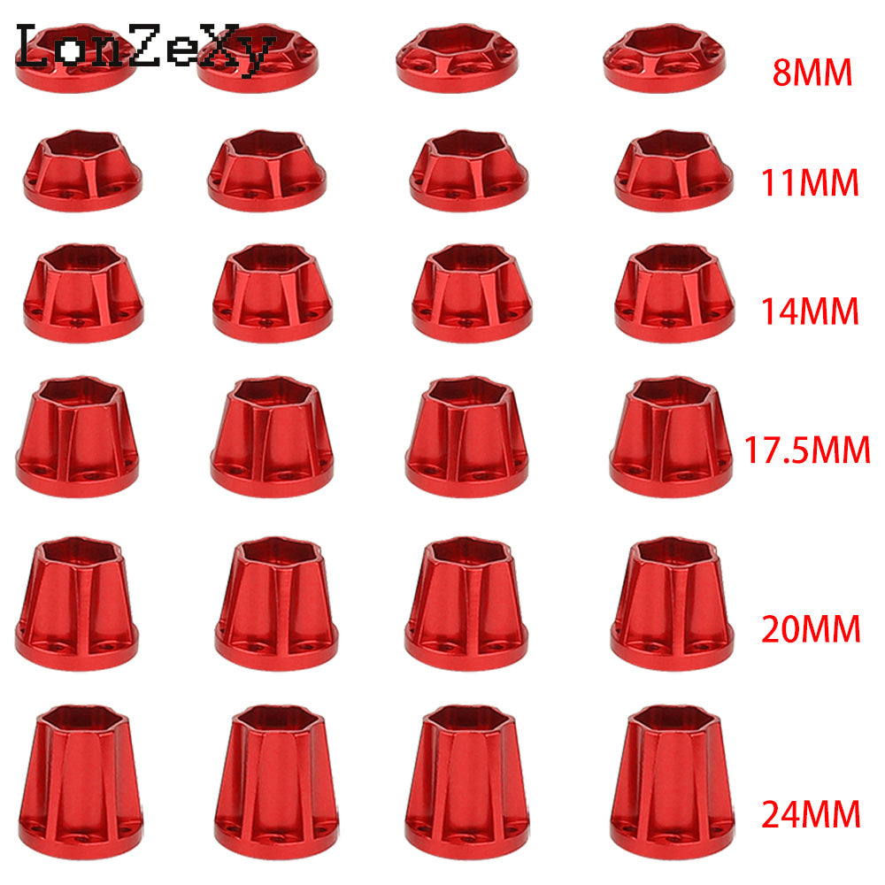 LONZEXY Metal Adapters Hex for 1.9inch 2.2inch Wheel Rim 4Pcs for Scx10 Trx4 Wraith