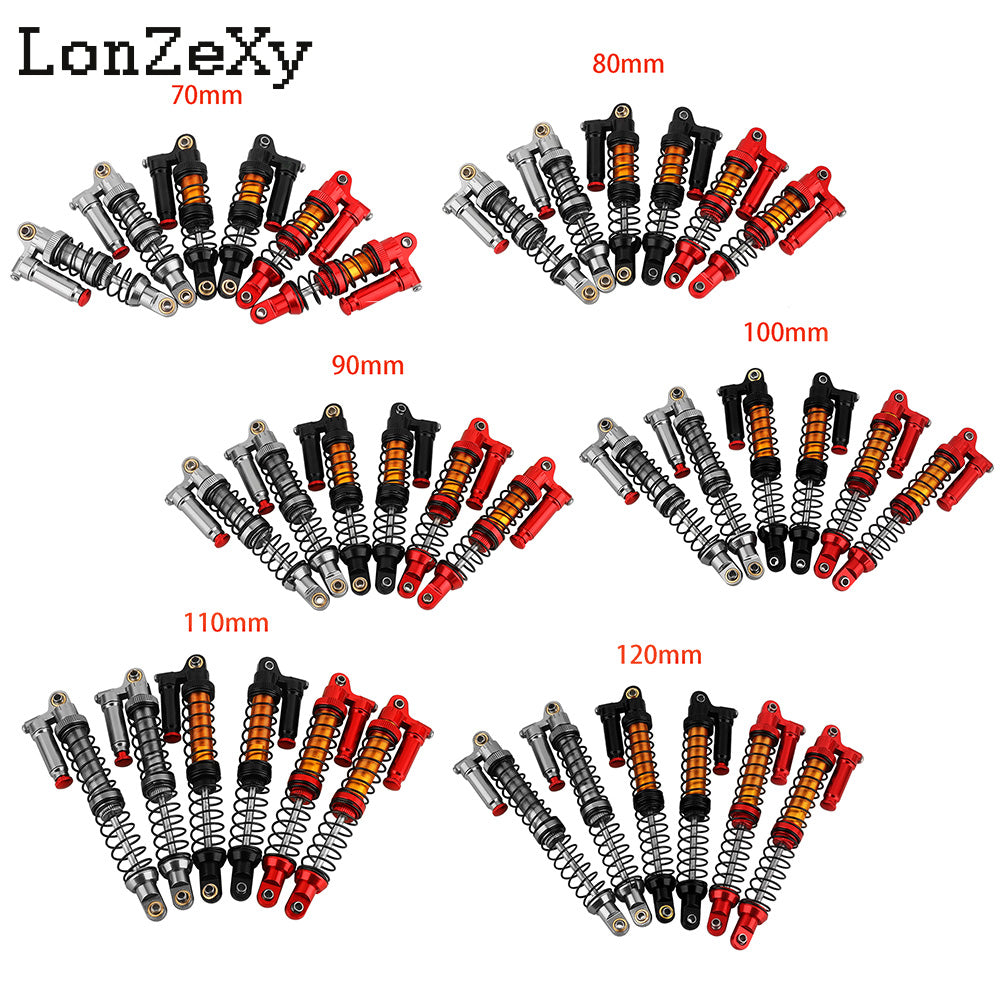 LONZEXY Metal Shock Damper Set for 1/10 Tamiya 4pcs