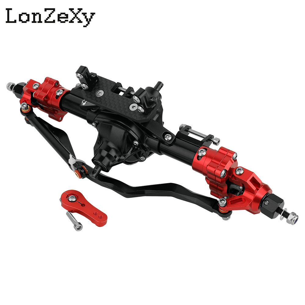 LONZEXY Metal Front Rear Axle Servo Steering Rod for SCX10 II