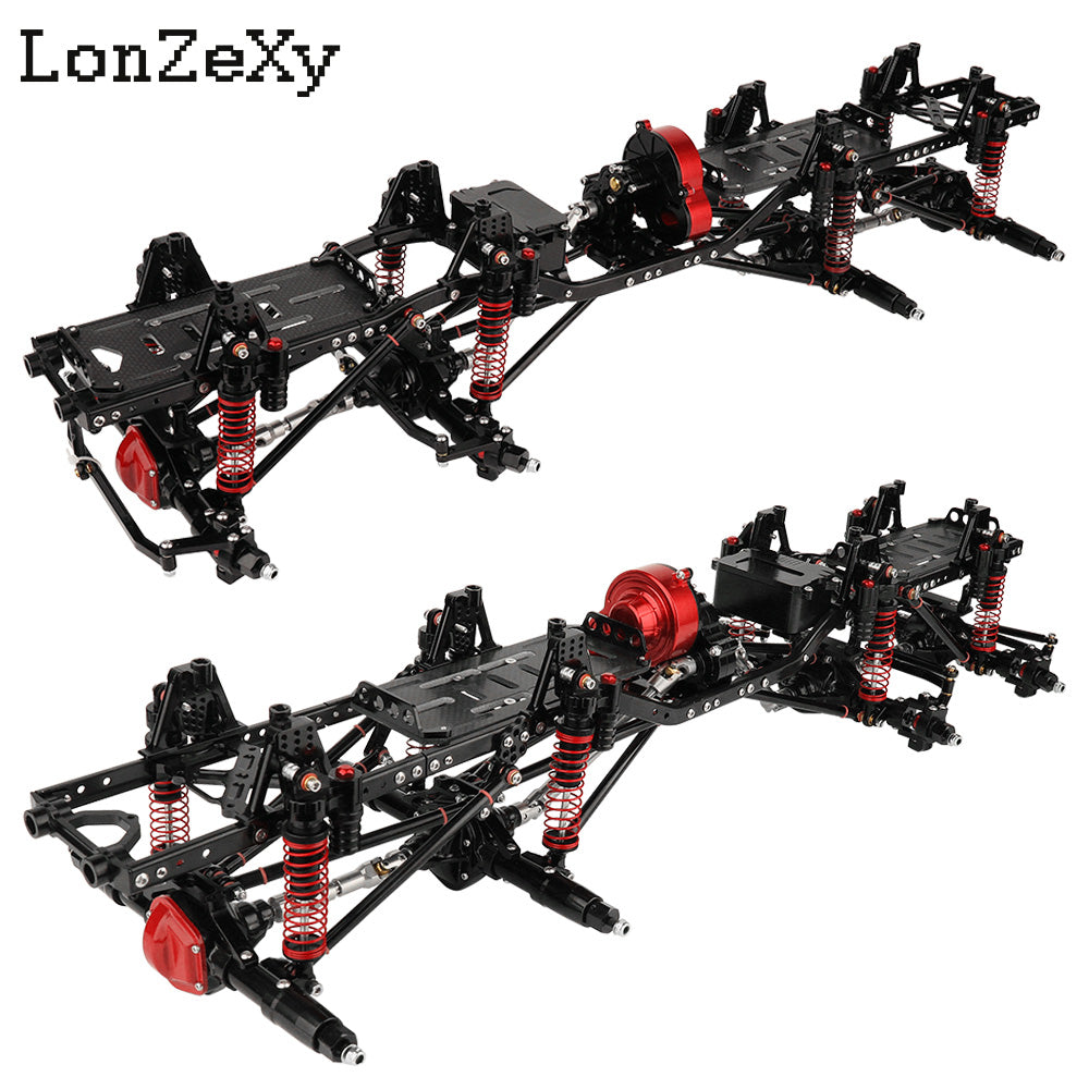 LONZEXY 8×8 Carbon Fiber Frame + Complete Axle + Front Gearbox for SCX24