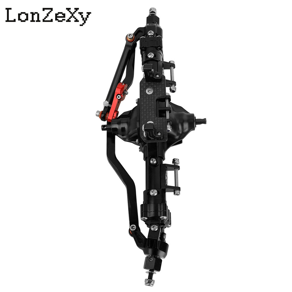 LONZEXY Metal Front Rear Axle Servo Steering Rod for SCX10 II