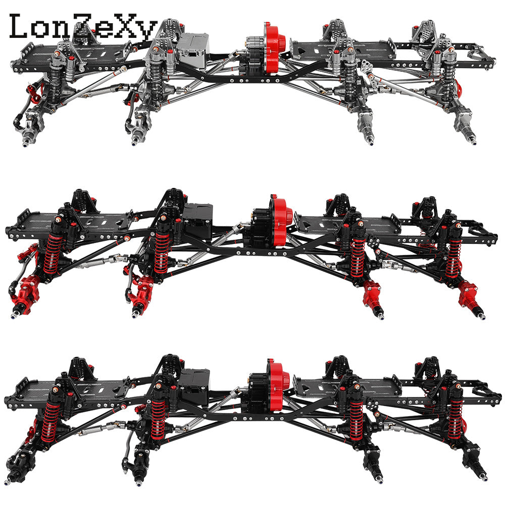 LONZEXY 8x8 DIY Metal Frame with Transmission for SCX10
