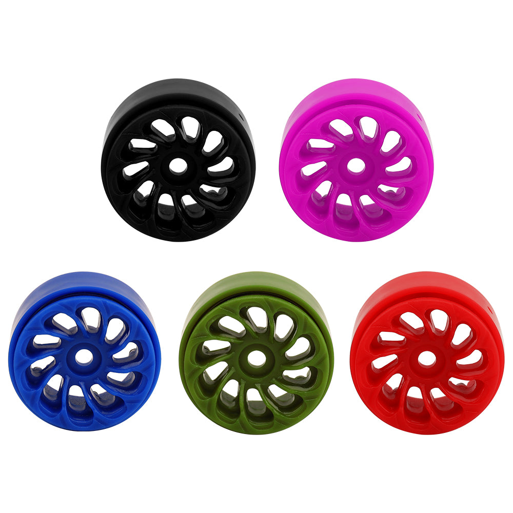 LonZeXy 1.0 inch Plastic Wheel Hub Rims or with Rubber Tires 4PCS For 1/24 SCX24 1/28 RC Off-Road Buggy Mini Model Truck 29.6mm Diameter Colorful RC Car Replacement Parts Style P