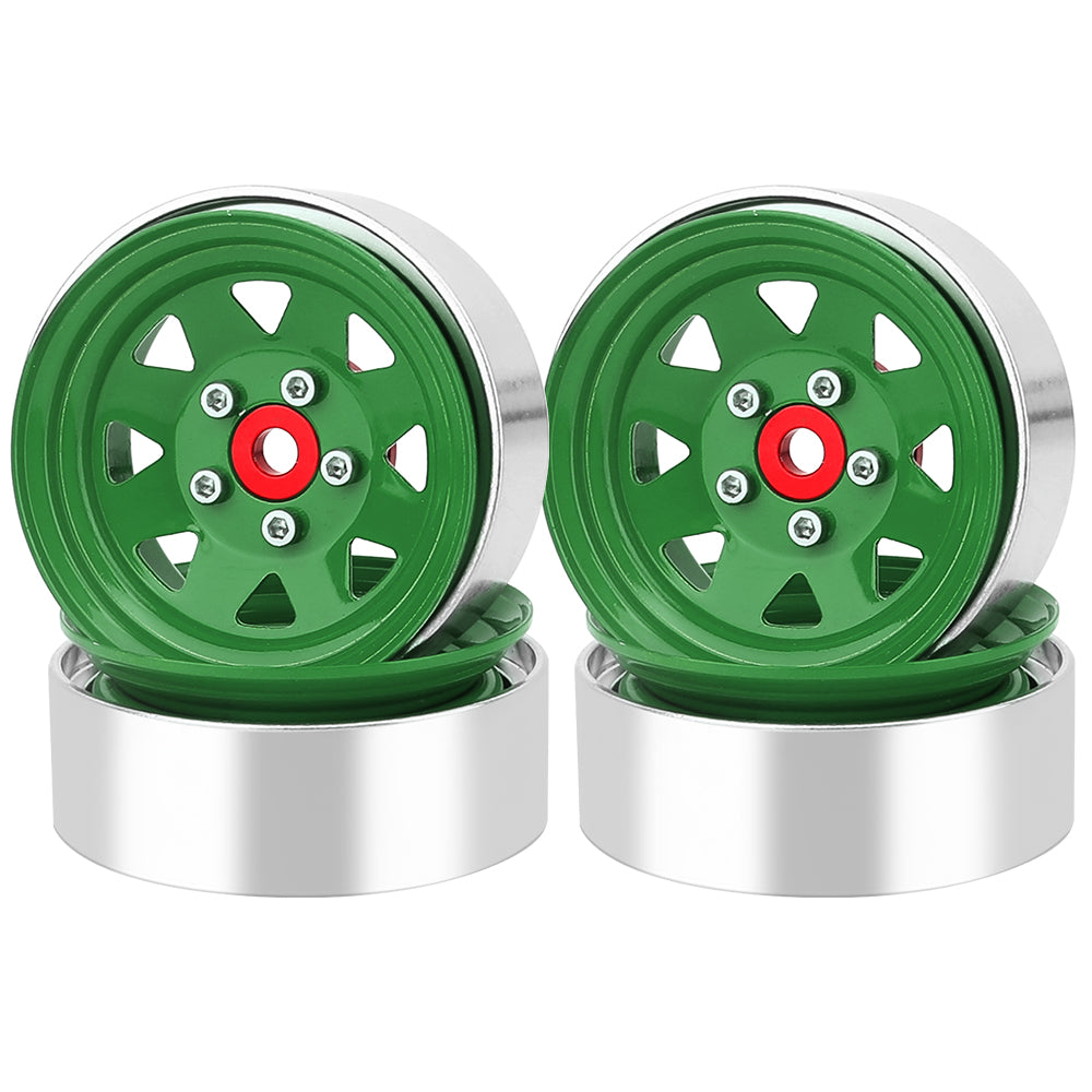 LonZeXy 1.9 Inch CNC Aluminum Beadlock Wheel Rim For 1/10 RC Crawler SCX10 Off-Road Climbing Car RC Upgrade Wheels With Mounting Screws