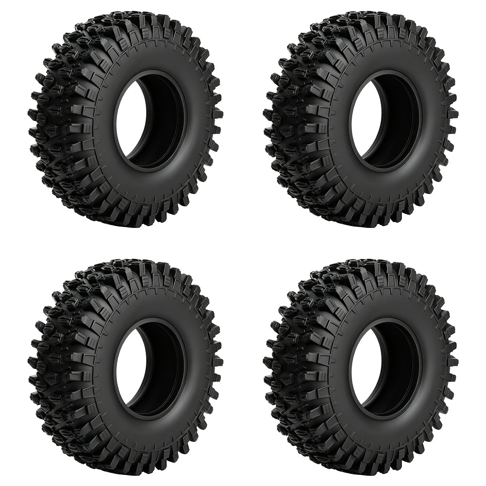 LonZeXy 1.9 Inch Rubber Tires For 1/10 RC Crawler, Outer Diameter 111mm Off Road Climbing Car Tyres Replacement Parts For SCX10 TRX4