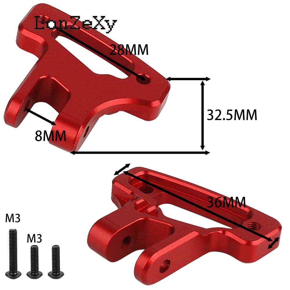 LONZEXY Aluminum Bumper Mount for Axial SCX10 II