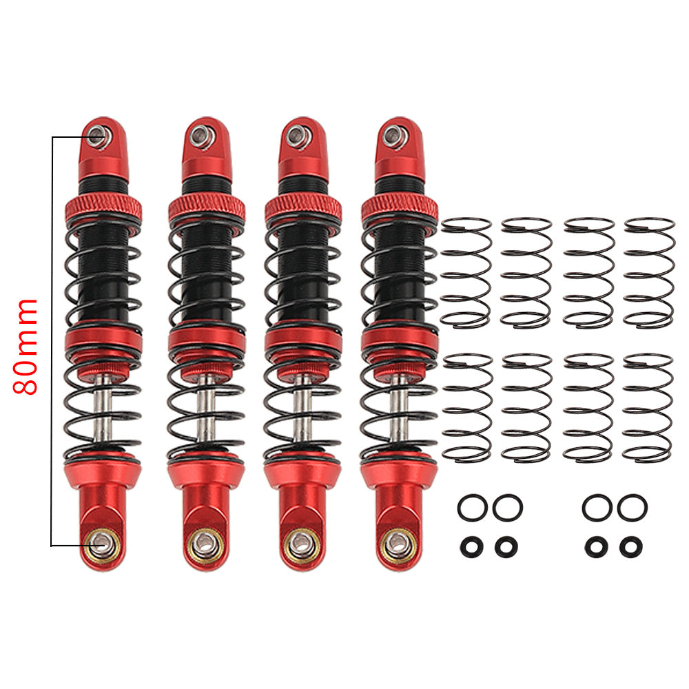 LonZeXy 1/10 RC Crawler Metal Shock Absorber 70/80/90/100/110/120mm Oil Damper Double Spring Shock For SCX10 TRX4 D90 RC Car Upgrade Parts