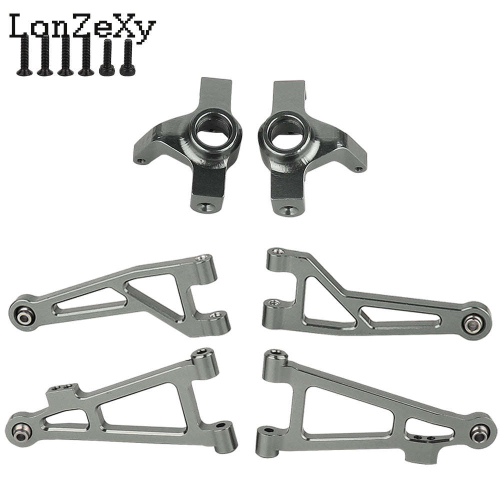 lLONZEXY Metal Steering Cup Upper+Lower Swing Arm Set for 1/14 Mjx Hyper Go