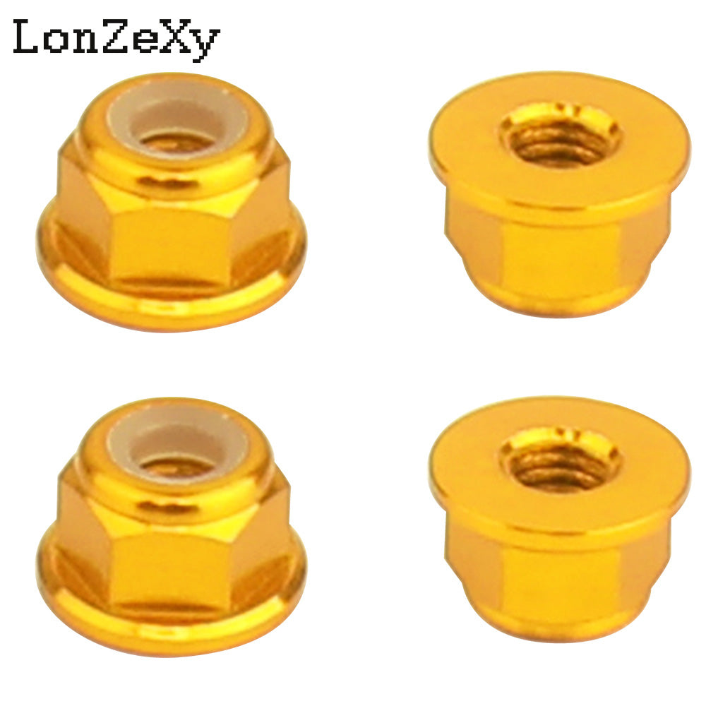 LONZEXY M3 Aluminum Alloy Flange Lock Nuts for DIY FPV Drone RC