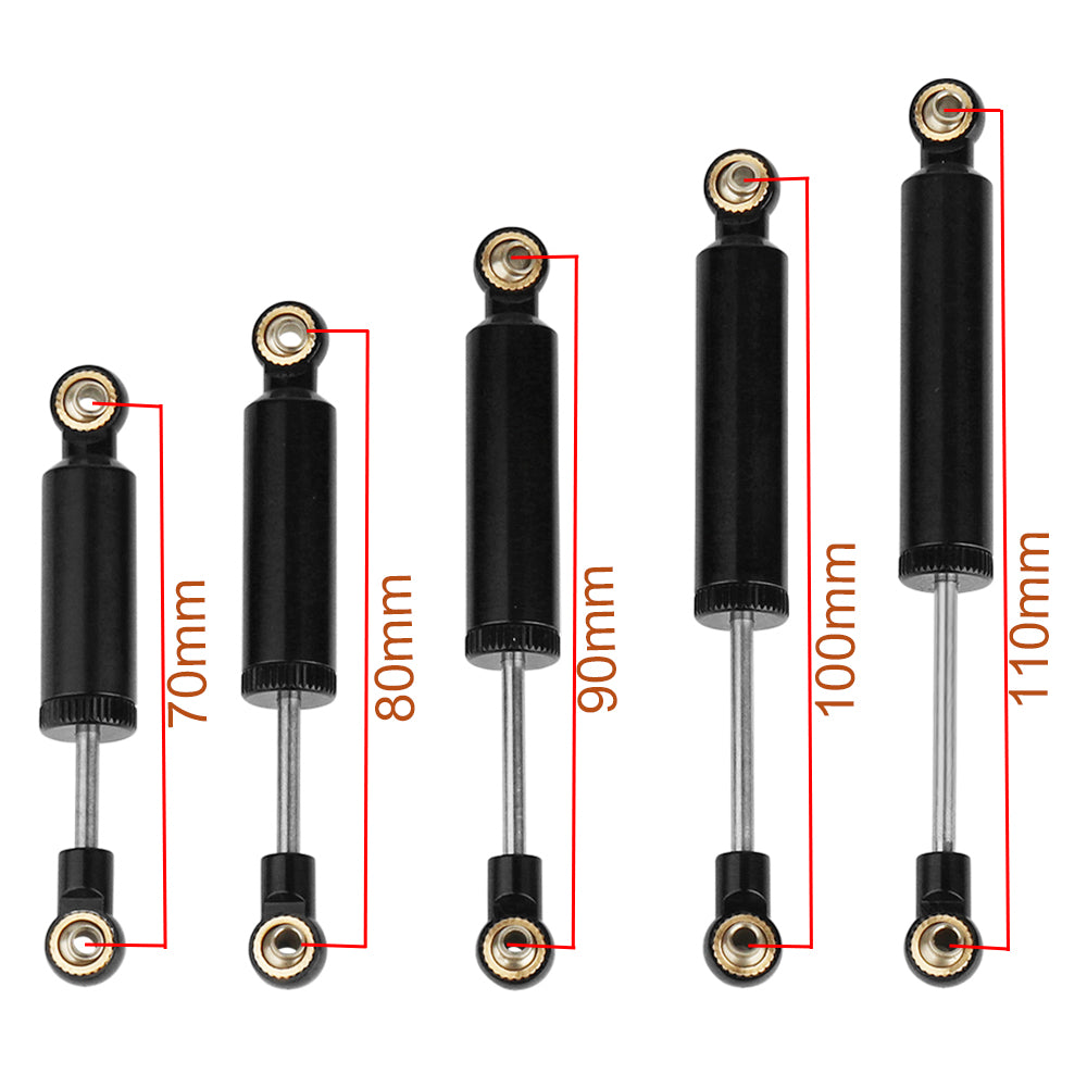 LonZeXy 1/10 RC Crawler Metal Oil Shock Absorber 70/80/90/100/110mm Adjustable Damper For SCX10 TRX4 D90 RC Car Upgrade Parts
