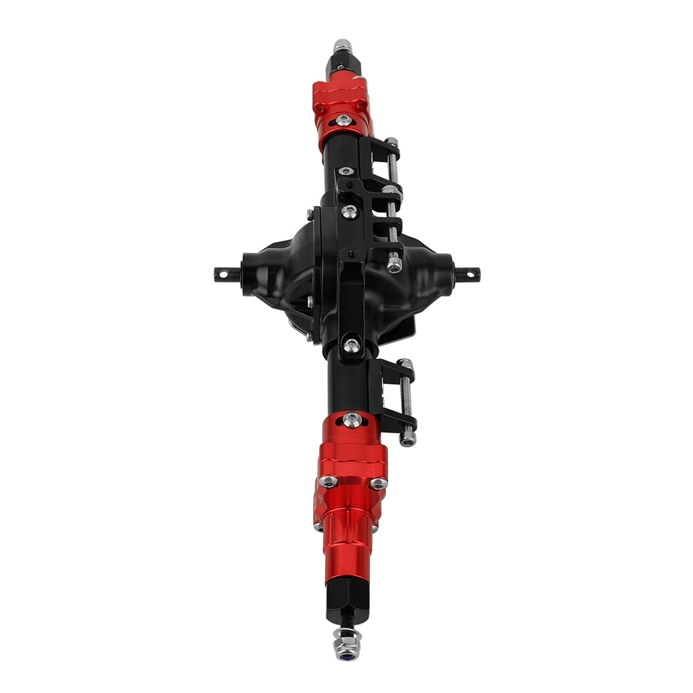 LonZeXy CNC Aluminum Portal Middle Axle With Steering Link Option, Metal Portal Axle For 1/10 SCX10 6x6 RC Crawler Chassis Upgrade Parts