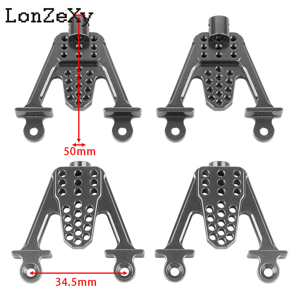 LONZEXY Aluminum Shock Bracket Mount 4pcs for SCX10 II