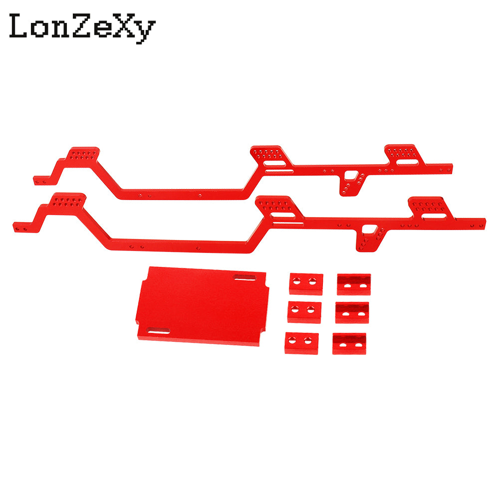 LONZEXY 6*6 Aluminum Aolly Chassis Kit Frame Girder DIY For 1/18 TRX4m