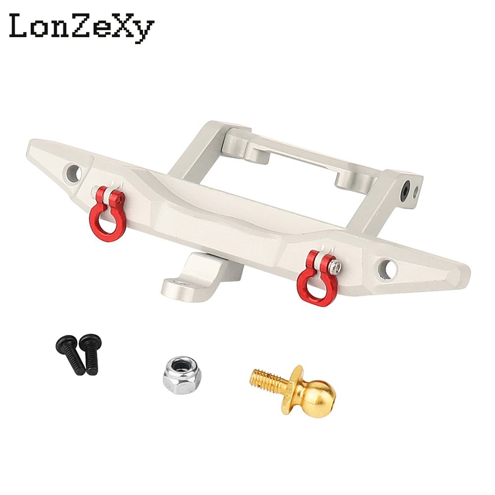 LONZEXY Metal Rear Bumper with D-rings for Traxxas TRX-4