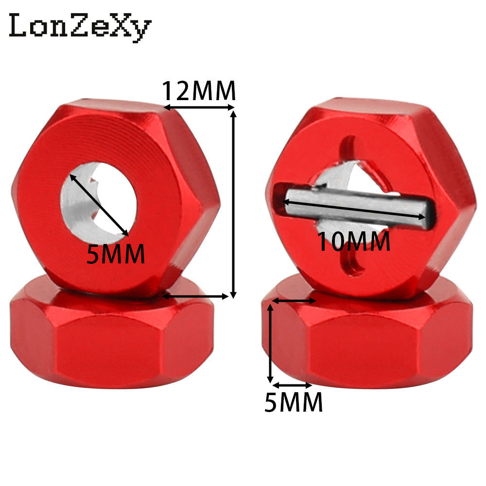 LONZEXY Alloy Wheel Hex Hub Adapter for 1/14 MJX Hyper GO