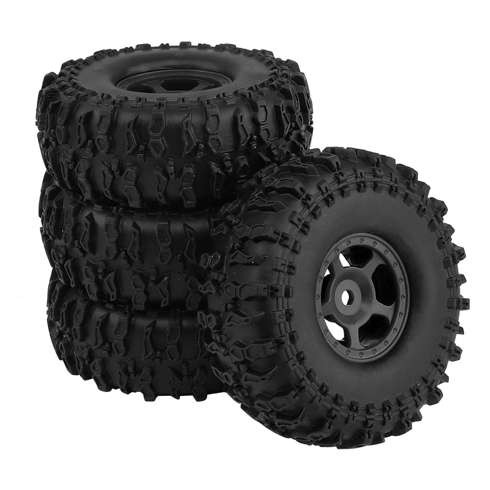 LonZeXy 1.0 inch Plastic Wheel Hub Rims or with Rubber Tires 4PCS For 1/24 SCX24 1/28 RC Off-Road Buggy Mini Model Truck 29.6mm Diameter Colorful RC Car Replacement Parts Style J